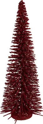 Produktbild von Clayre & Eef Weihnachtsdekorationsfigur Weihnachtsbaum Ø 20x50 cm Rot Holz
