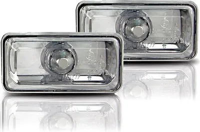 Produktbild von 2x Premium Seitenblinker Blinker in Chrom / Klarglas für VW Golf 3 III