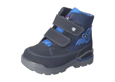 Produktbild von RICOSTA Boots JAN von PEPINO zum Laufenlernen HighTech/Textil Klett Lammwollfutter Fledermaus-Blinklicht Jungen Mädchen uni see/ozean Blau/Marine Größe 21