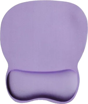 Productafbeelding van Muismat Polssteun - Ergonomisch Kussen - Comfortabel Werken - Traagschuim Vulling - 20.6 x 24.6 cm - Paars