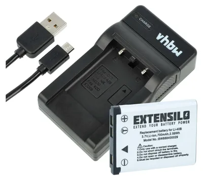Produktbild von EXTENSILO Ladezubehör-Set Ersatz für Fujifilm NP-45A, NP-45 für Kamera - 1x Ladeschale, 1x Ladekabel, 1x Akku