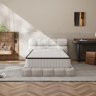 Zdjęcie produktu dla Materac DEWINNER 90 x 190 cm, materac z pianki memory o dużej gęstości, średnia twardość, grubość 16 cm, hipoalergiczny, izolacja termiczna, 7 stref
