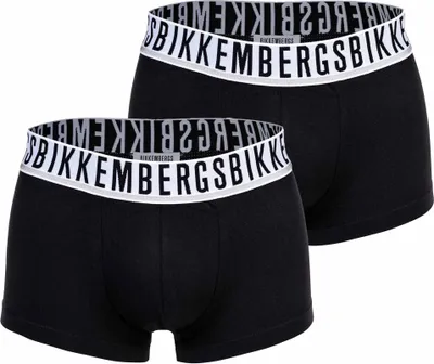 Produktbild von BIKKEMBERGS Herren Boxershorts, 2er Pack - BI-PACK TRUNKS, Stretch Baumwolle, Logobund Schwarz XL