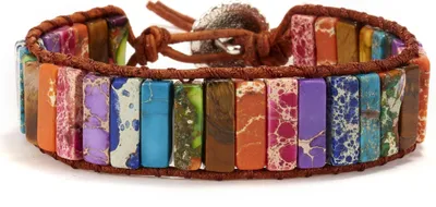 Produktbild von 7 Chakra-Armband Einstellbar Bohemien Schmuck Geflochtene ArmbäNder Handgemacht Chakra Stein Heilkristall Schmuck FüR Die MäDchen Der Frauen
