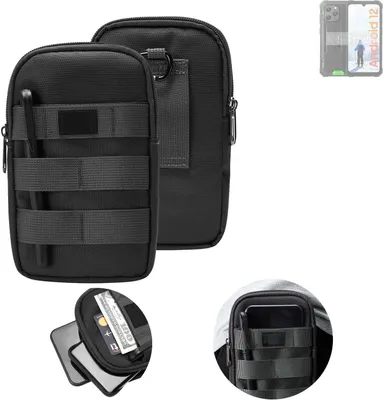 Produktbild von K-S-Trade Holster Gürtel Tasche kompatibel mit Blackview BV5300 Handy Tasche Schutz Hülle dunkel-grau viele Fächer, 1x