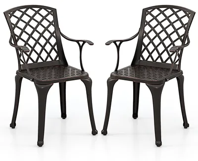 Image de Chaises de jardin en aluminium - Chaises de terrasse - Chaises de balcon - Chaises d'extérieur - Mobilier de jardin - Résistant aux intempéries