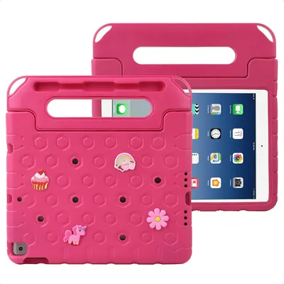 Image de imoshion Étui pour tablette à l'épreuve des enfants avec poupées détachables pour l'Apple iPad 9 (2021) 10,2 pouces / iPad 8 (2020) 10,2 pouces / iPad 7 (2019) 10,2 pouces - Rose