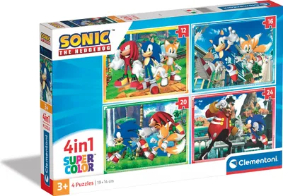 Produktbild von Clementoni Puzzles Sonic, 4in1