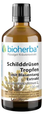 Obrázek produktu pro Kapky na štítnou žlázu s extraktem z mořské řasy – tinktura – 100 ml – Bioherba