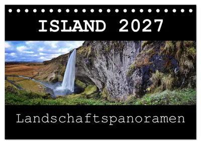 Produktbild von Island 2027 Landschaftspanoramen (Tischkalender 2027 DIN A5 quer), CALVENDO Monatskalender