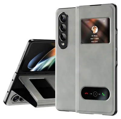 Obrázok produktu pre Samsung Galaxy Z Fold4 5G Window View Flip Cover Puzdrá na mobilné telefóny z umelej kože
