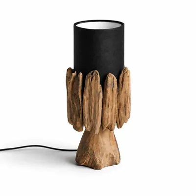 Produktbild von Exotischerleben Tisch Wurzellampe Belmiro Höhe 55 cm | Lampenschirm Natur