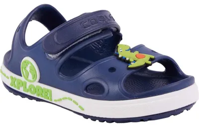 Produktbild von Coqui - Kinder Sandalen "Yogi" MR1472 (22,5 EU - 23 EU) (Marineblau/Grün)