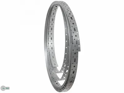 Produktbild von 10 m Rispenband Windrispenband Flachverbinder 25 x 1,5 mm Verbinder Einstellbar Silber Verzinkt