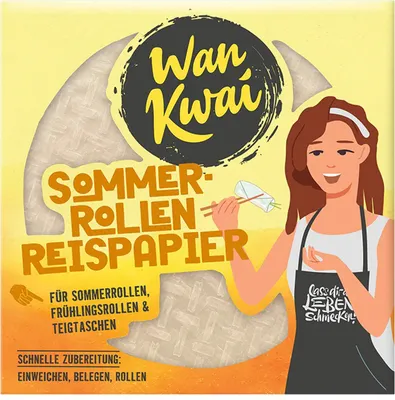 Image de Wan Kwai Rouleaux d'été Papier de riz pour des plats savoureux 200g