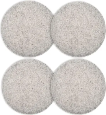 Immagine prodotto di Intirilife set di 4 cuscini in feltro grigio - 31,5 x 2,5 cm - Accoglienti cuscini per sedie cuscini decorativi rotondi per interni cuscini per esterni cuscini per sedie panche cuscini per pallet