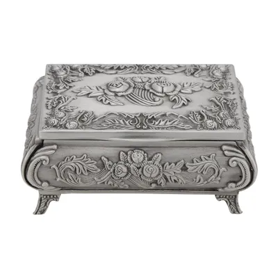 Produktbild von Vintage Stil, Rosenblume, Zinklegierung, Schmuckkasten, Schmuck Aufbewahrung
