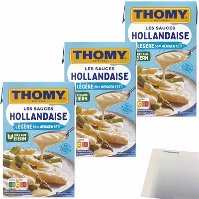 Produktbild von Thomy Les Sauce Hollandaise legere 3er Pack (3x250ml Packung) + usy Block