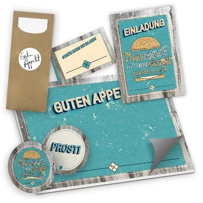 Produktbild von itenga Tischset 5-teilig BBQ retro Grillparty