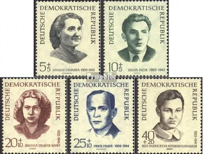 Produktbild von Briefmarken DDR 1962 Mi 881-885 (kompl.Ausgabe) postfrisch Erhaltung Nationaler Gedenkstätten