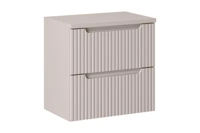 Produktbild von Waschbeckenunterschrank - Mit Arbeitsplatte 60 cm , 2 Schubladen , Nova Cashmere N BM208 - Kaschmir/Matt