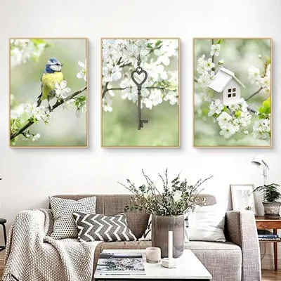 Immagine prodotto di Set di cartoline primaverili - Decorazione da parete - Set da 4 - Materiali di alta qualità