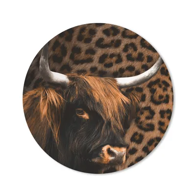 Produktbild von MuchoWow® Mauspad Mousepad Panther Druck - Highlander - Design 40x40 cm - Mousepads - Maus Mat - Pad - Mausunterlage - Schreibtisch Accessoires