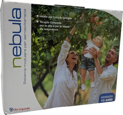 Produktbild von NEBULA SPACER - Air Liquide Medical - Familien-Aerosol-Vernebler - Integriertes Aerosol-Therapiesystem mit Rinowash Nasendusche