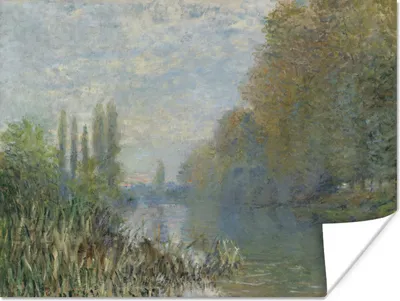Produktbild von MuchoWow® Poster Ufer der Seine im Herbst - Gemälde von Claude Monet 120x90 cm - Wandbild