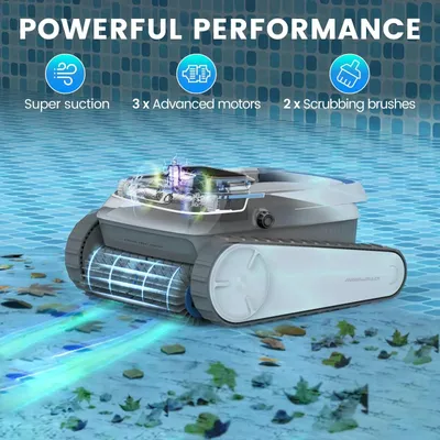Immagine prodotto di Robot per piscina intelligente - Aspirapolvere per piscina - Pulitore automatico per piscina - Pulitore per la linea d'acqua