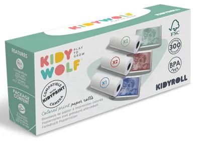 Obrázek produktu pro Náplň barevného termálního papíru KIDYROLL pro tiskárny KIDYPRINT a K-PRINT
