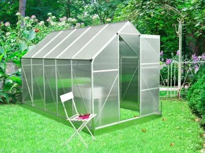 Image de Serre de jardin VespaGarden 310x190x195 cm / 6 m2 + base E