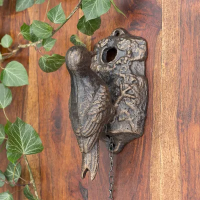Produktbild von Hochwertiger Türklopfer Specht, Haustürdeko, Klopfer, Gusseisen in antikbronze