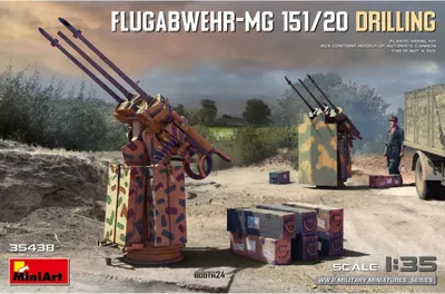 Obrázok produktu pre MiniArt 1:35 Protilietadlový guľomet 151/20 Drilling Plastový modelový stavebnicový set