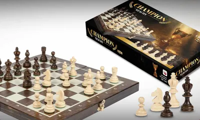 Zdjęcie produktu dla Gra szachy champion drewniane klasyczne