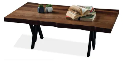 Produktbild von Komplette Braun-Schwarze Essgruppe Designer Holz Esstisch Polsterstühle