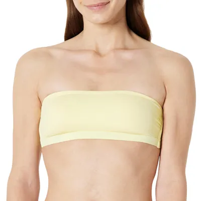 Produktbild von A. Essentials Damen Bandeau-Schwimmoberteil, Hellgelb, 42