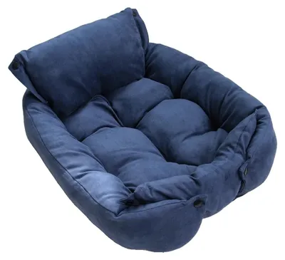 Immagine prodotto di Cuccia per cani, tessuto morbido, rivestimento sfoderabile, blu, L