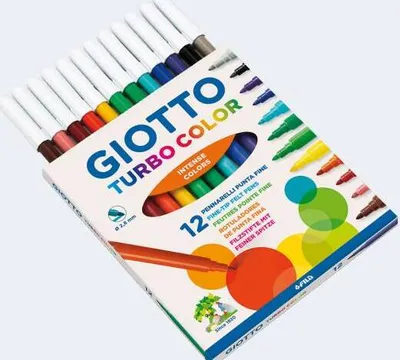 Produktbild von Giotto Turbo Color 416000 Fine Point 12 abwaschbare Marker