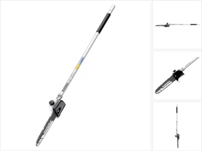 A pole saw attachment on a white background.
