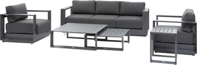 Produktbild von Drehbare gartenmöbel allure graphit, 5-sitzer - Hespéride
