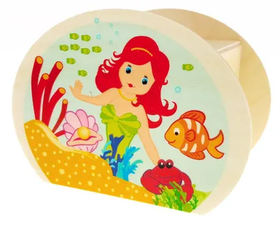 Obrázok produktu pre Drevená dekorácia pokladnička morská panna ŠxDxV 65x115x85mm NOVINKA