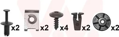 Produktbild von VAN WEZEL Montagesatz Kotflügel 7622796 Vorne Links Vorne Rechts für SKODA Octavia II Combi (1Z5)