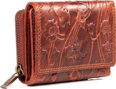 Produktbild von MATADOR Leder Damen Portemonnaie CHIQUITO RFID Blumen Braun