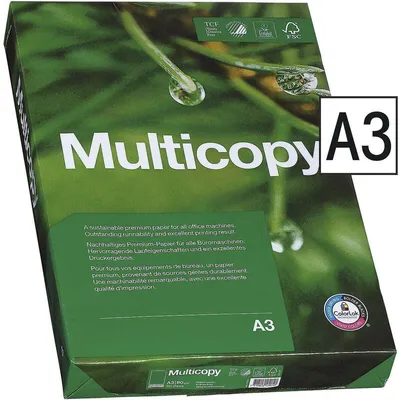 Produktbild von Multicopy Papier 80g/m² DIN-A3 - 500 Blatt Exzellentes Druckergebnis mit Umweltbewusstsein