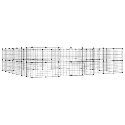Obrázok produktu pre 60-panelová klietka pre domáce zvieratá čierna 35x35 cm oceľ