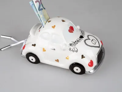Produktbild von Formano - Spardose 17cm Hochzeitsauto