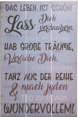 Produktbild von Wandschild Dekoschild Das Leben ist schön Schild Sprüche Vintage Shabby