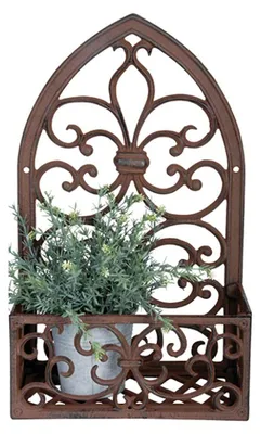 Produktbild von Esschert Design Wandblumenhalter Blumenhalter Blumentreppe aus Gusseisen 28x14x44 cm Deko