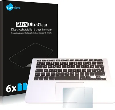 Produktbild von 6x Für Apple MacBook Pro 13.3" 2015 (Touch Trackpad) Schutzfolie Savvies Displayschutz Display Schutz Folie Klar Transparent